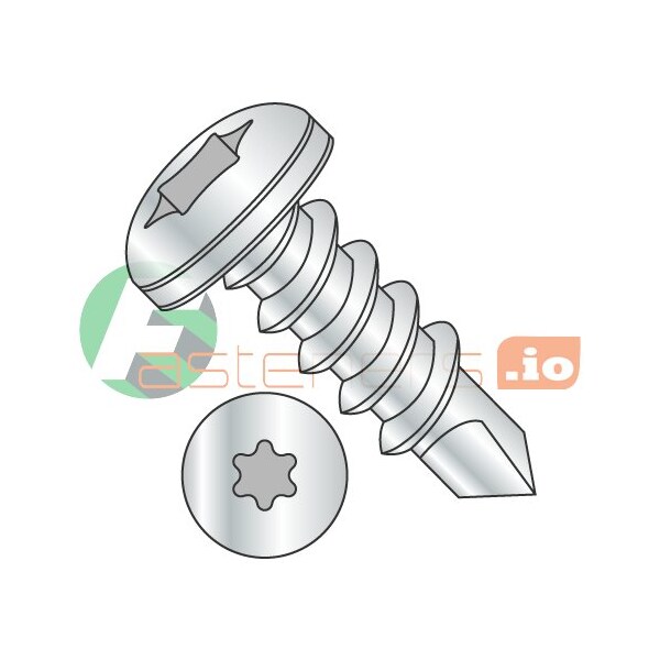 Newport Fasteners Self-Drilling Screw, #8 x 1/2 in, Zinc Plated Steel Pan Head Torx Drive, 10000 PK 999552 - main
